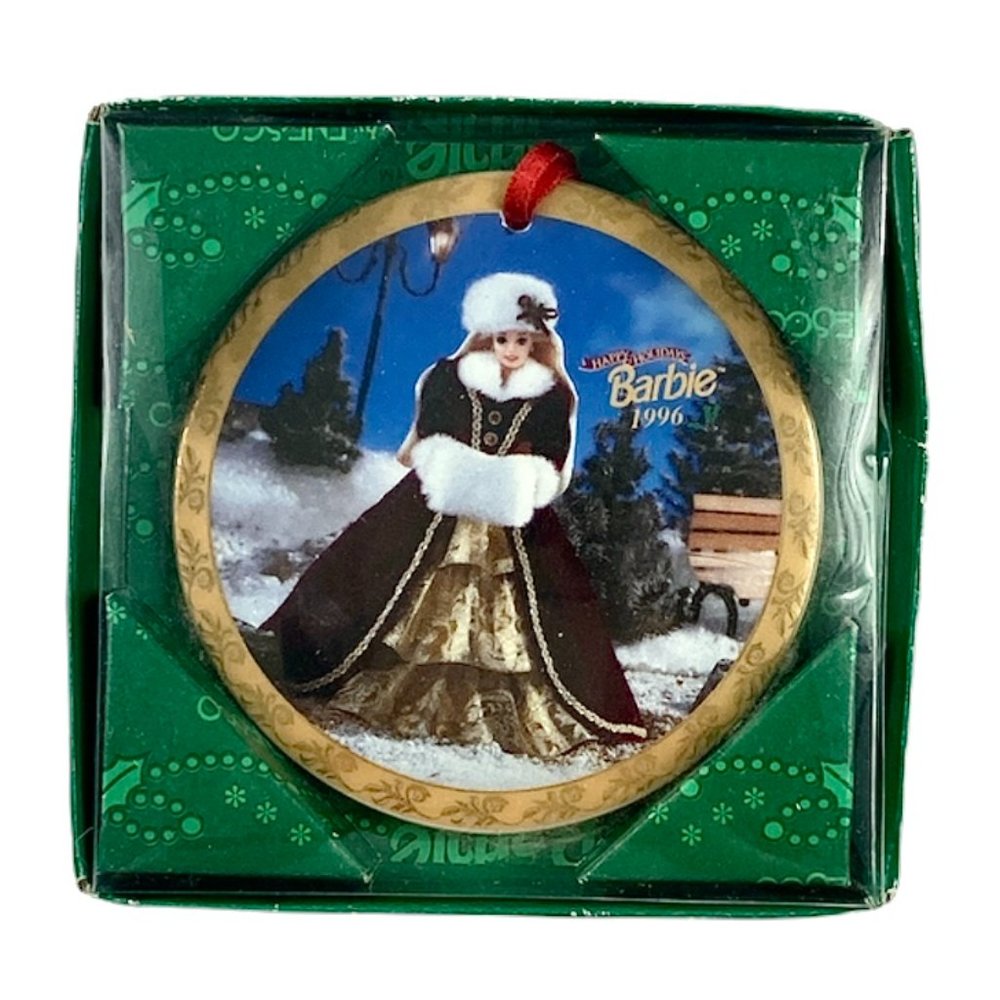 Vintage 1996 Barbie Ceramic Christmas Ornament